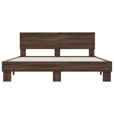 Cadre de lit sans matelas chêne marron 150x200 cm