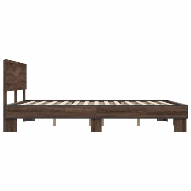 Cadre de lit sans matelas chêne marron 150x200 cm