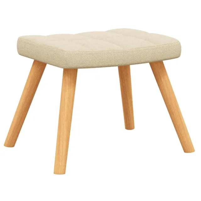 Chaise à bascule avec tabouret Crème Tissu