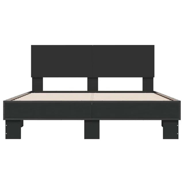 Cadre de lit sans matelas noir 120x190 cm