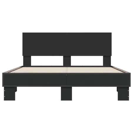 Cadre de lit sans matelas noir 120x190 cm