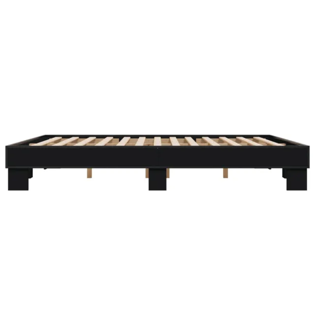 Cadre de lit sans matelas noir 200x200 cm