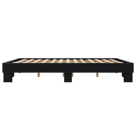 Cadre de lit sans matelas noir 200x200 cm