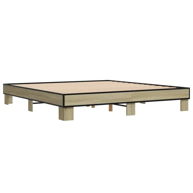Cadre de lit sans matelas chêne sonoma 200x200 cm