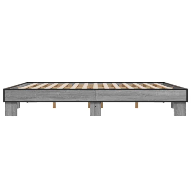 Cadre de lit sans matelas sonoma gris 200x200 cm