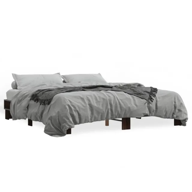 Cadre de lit sans matelas chêne marron 200x200 cm