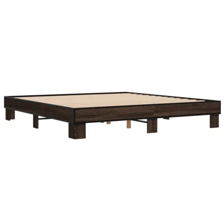 Cadre de lit sans matelas chêne marron 200x200 cm
