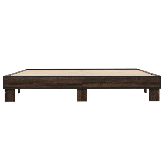 Cadre de lit sans matelas chêne marron 200x200 cm