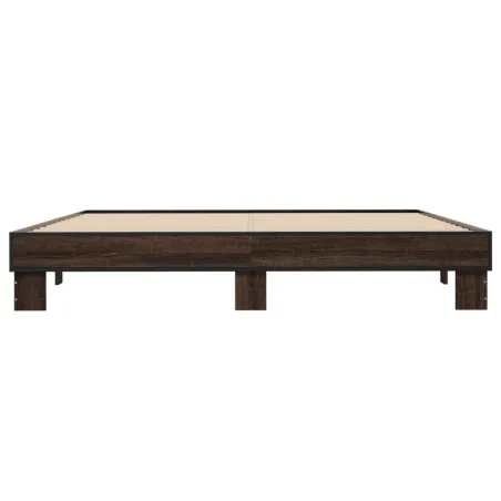 Cadre de lit sans matelas chêne marron 200x200 cm