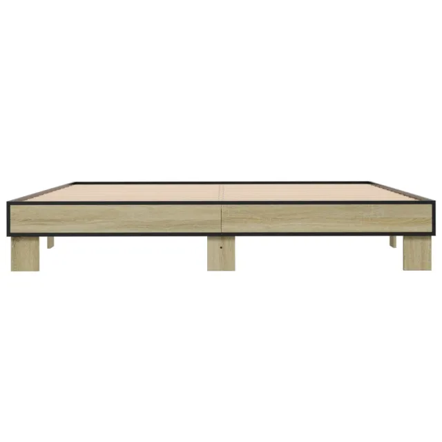 Cadre de lit sans matelas chêne sonoma 160x200 cm