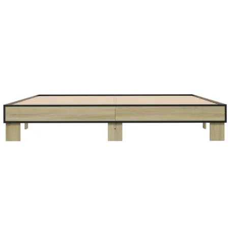 Cadre de lit sans matelas chêne sonoma 160x200 cm
