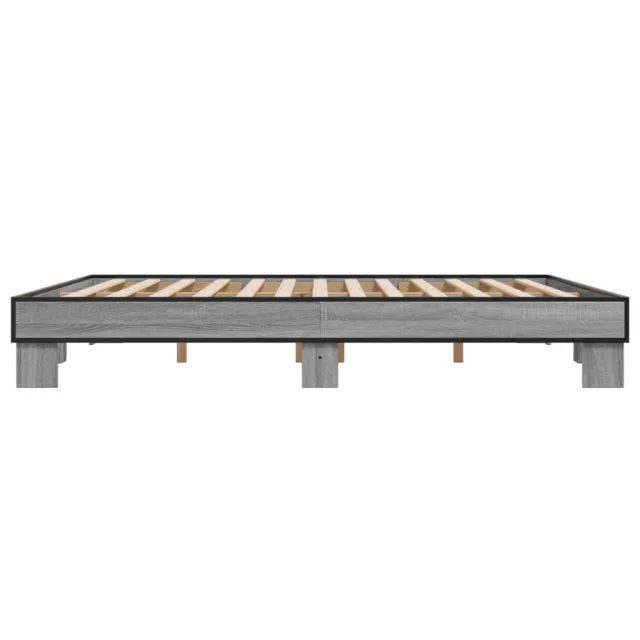Cadre de lit sans matelas sonoma gris 160x200 cm