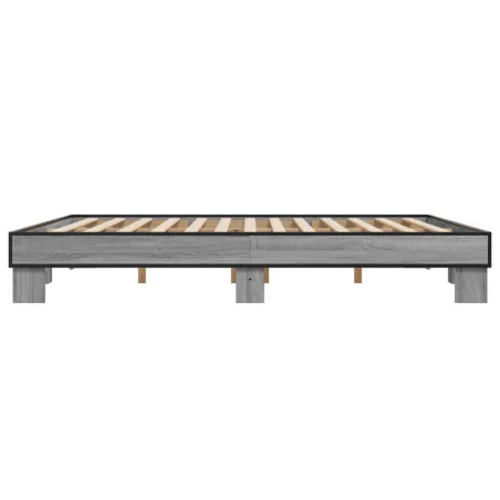 Cadre de lit sans matelas sonoma gris 160x200 cm