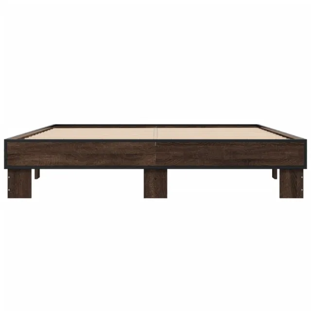 Cadre de lit sans matelas chêne marron 150x200 cm
