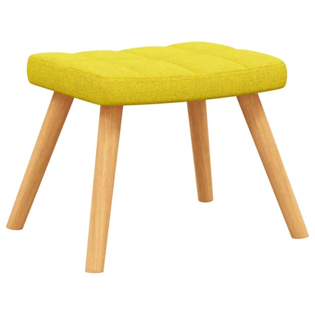 Chaise à bascule avec tabouret Jaune moutarde Tissu