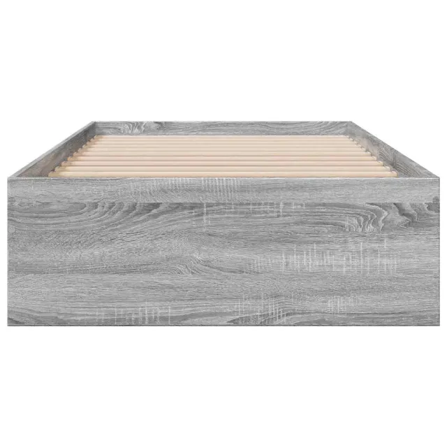 Cadre de lit avec tiroirs sans matelas sonoma gris 90x190 cm