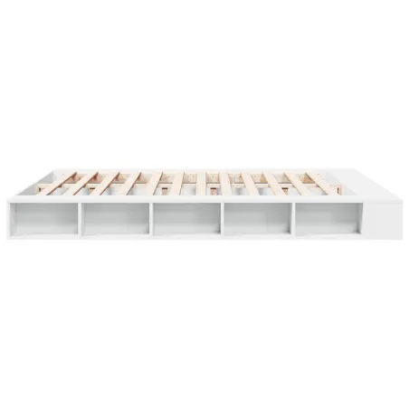 Cadre de lit sans matelas blanc 200x200 cm