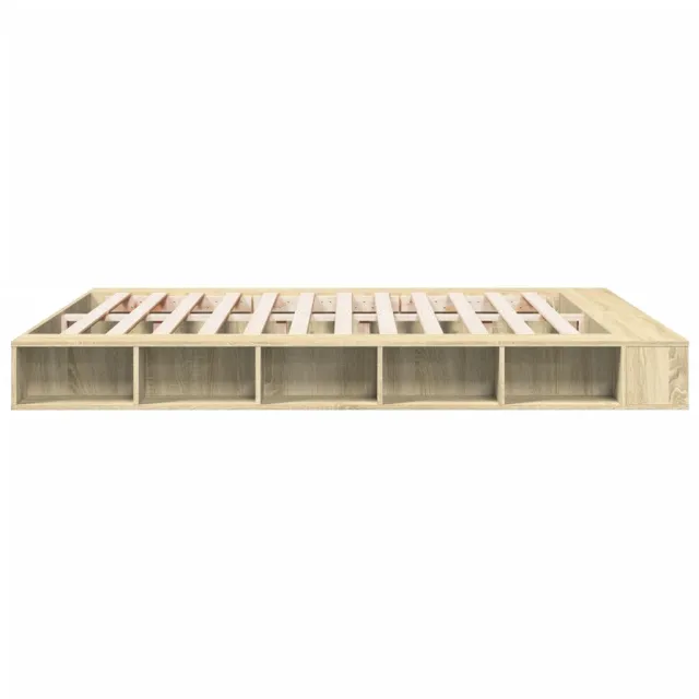 Cadre de lit sans matelas chêne sonoma 200x200 cm