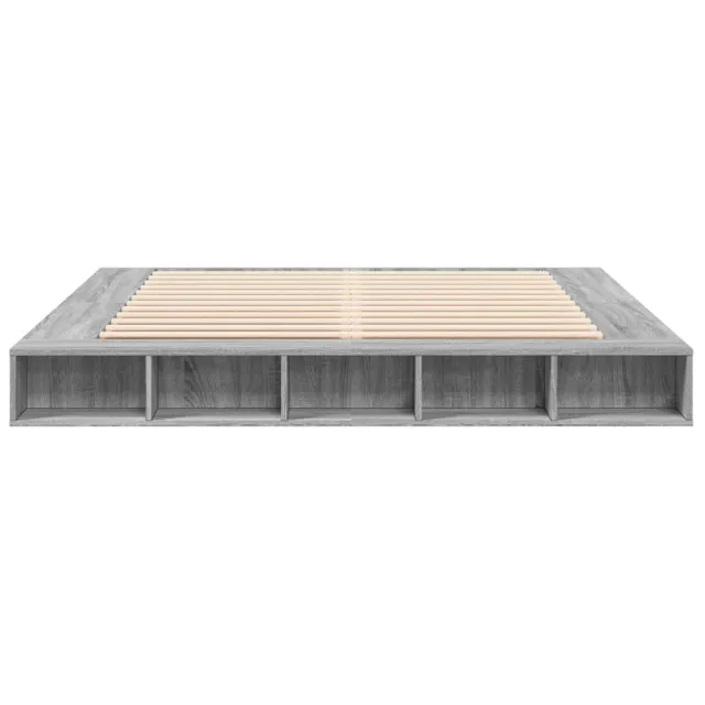 Cadre de lit sans matelas sonoma gris 200x200 cm