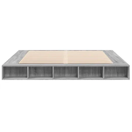 Cadre de lit sans matelas sonoma gris 180x200 cm