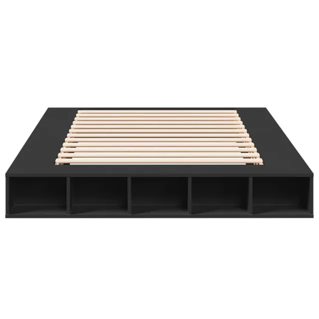 Cadre de lit sans matelas noir 160x200 cm