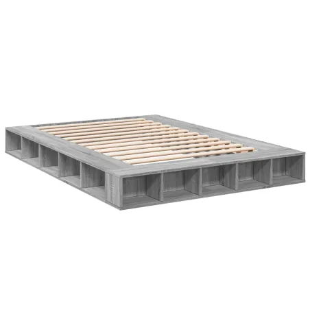 Cadre de lit sans matelas sonoma gris 160x200 cm