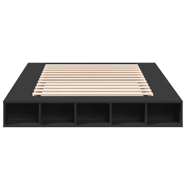 Cadre de lit sans matelas noir 140x200 cm