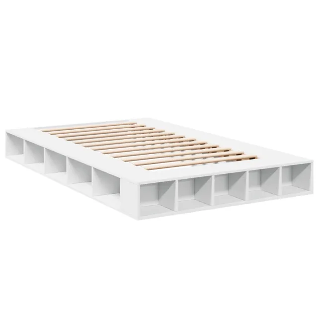 Cadre de lit sans matelas blanc 120x200 cm
