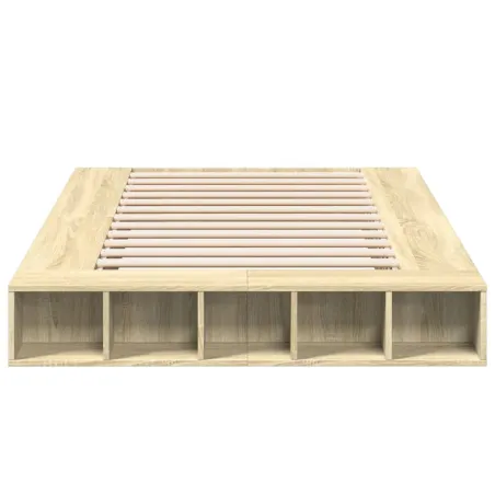 Cadre de lit sans matelas chêne sonoma 120x200 cm