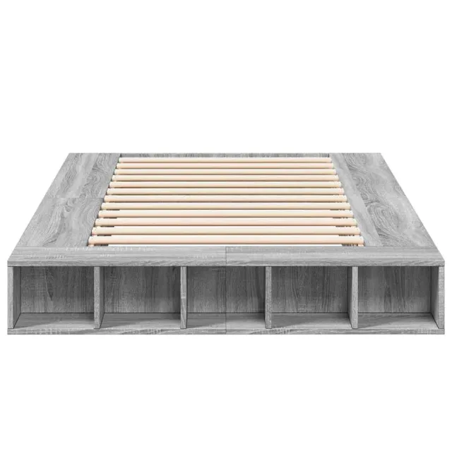 Cadre de lit sans matelas sonoma gris 135x190 cm