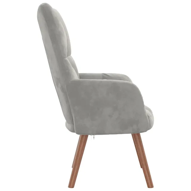 Chaise de relaxation Gris clair Velours