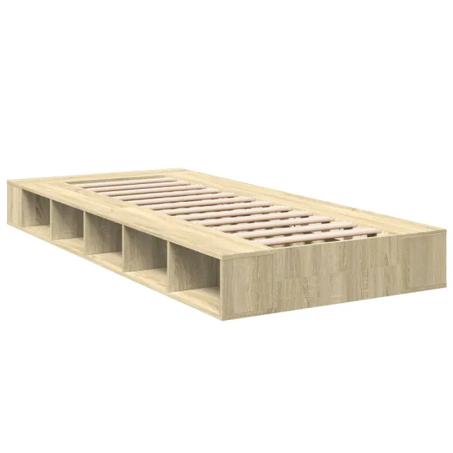 Cadre de lit sans matelas chêne sonoma 100x200 cm