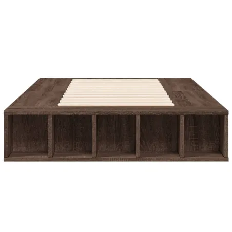Cadre de lit sans matelas chêne marron 100x200 cm
