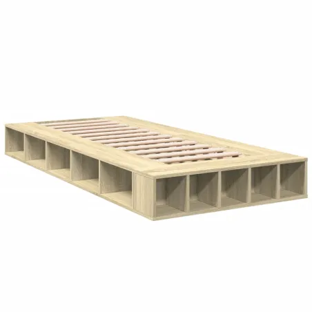 Cadre de lit sans matelas chêne sonoma 90x200 cm