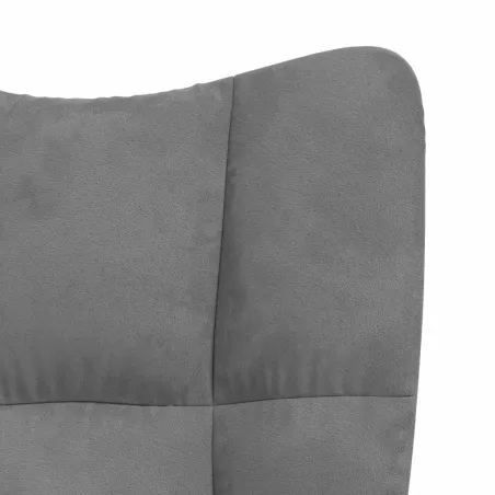 Chaise de relaxation Gris foncé Velours