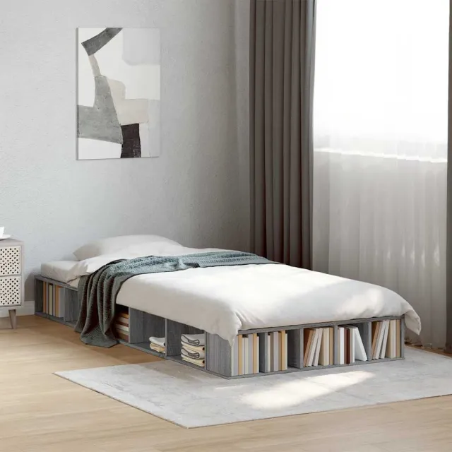 Cadre de lit sans matelas sonoma gris 90x200 cm