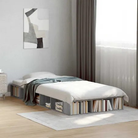 Cadre de lit sans matelas sonoma gris 90x200 cm