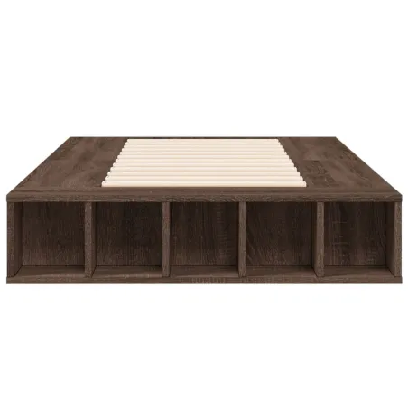 Cadre de lit sans matelas chêne marron 90x200 cm