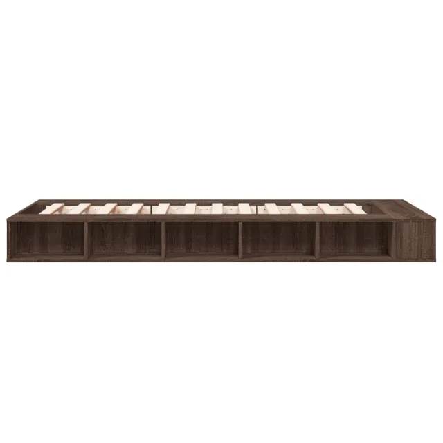 Cadre de lit sans matelas chêne marron 90x200 cm