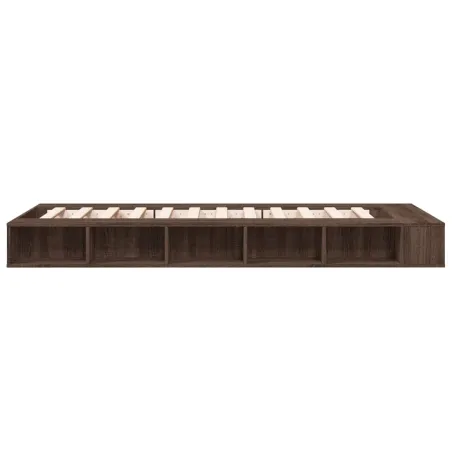 Cadre de lit sans matelas chêne marron 90x200 cm