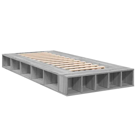 Cadre de lit sans matelas sonoma gris 90x190 cm