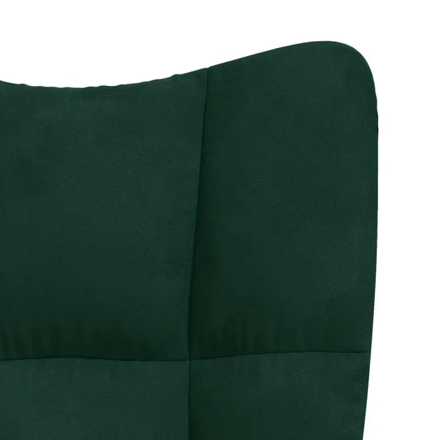 Chaise de relaxation Vert foncé Velours