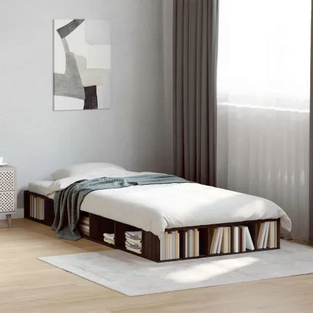 Cadre de lit sans matelas chêne marron 90x190 cm