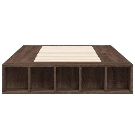 Cadre de lit sans matelas chêne marron 90x190 cm
