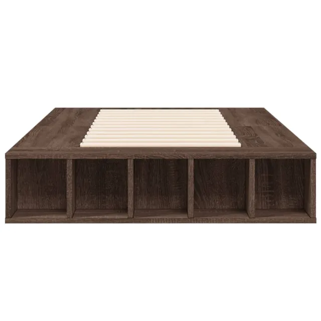 Cadre de lit sans matelas chêne marron 75x190 cm