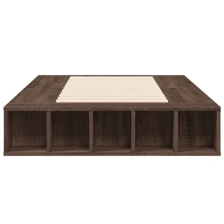 Cadre de lit sans matelas chêne marron 75x190 cm