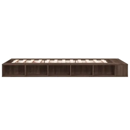 Cadre de lit sans matelas chêne marron 75x190 cm