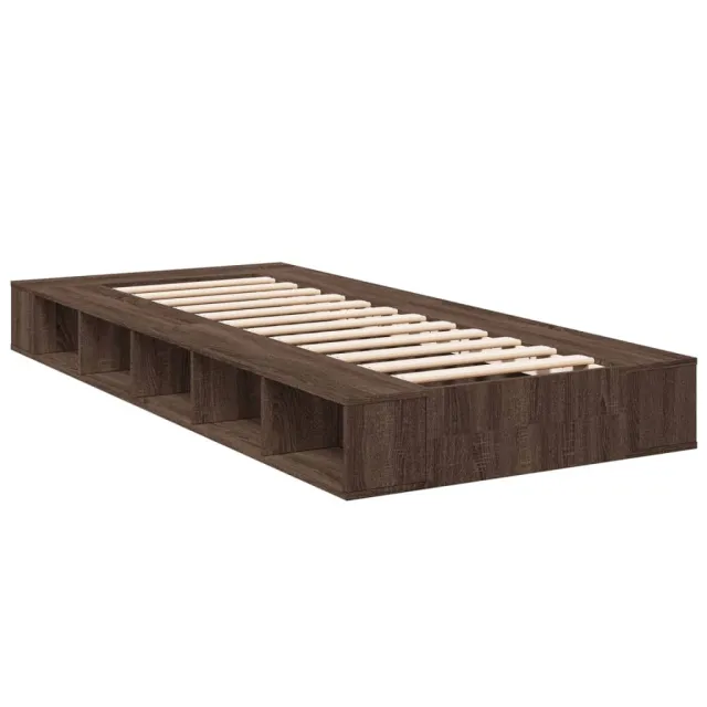 Cadre de lit sans matelas chêne marron 75x190 cm