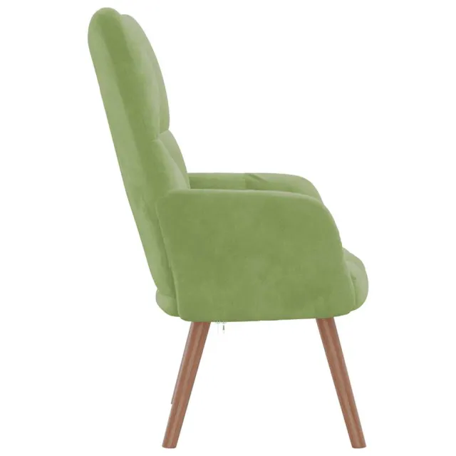 Chaise de relaxation Vert clair Velours