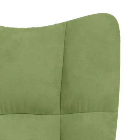 Chaise de relaxation Vert clair Velours